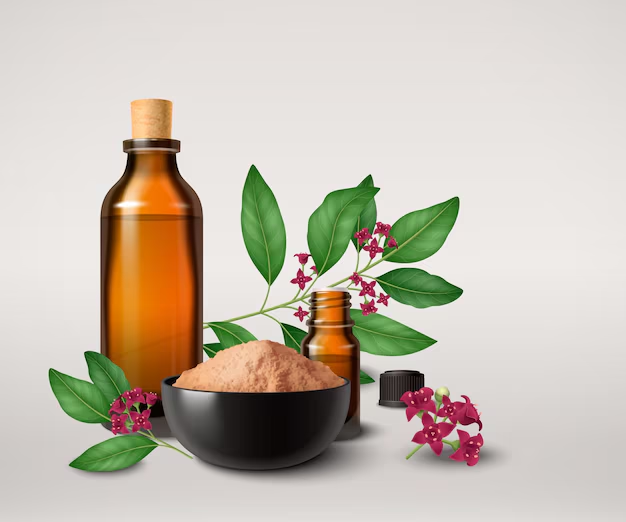 Herbal oil bottles